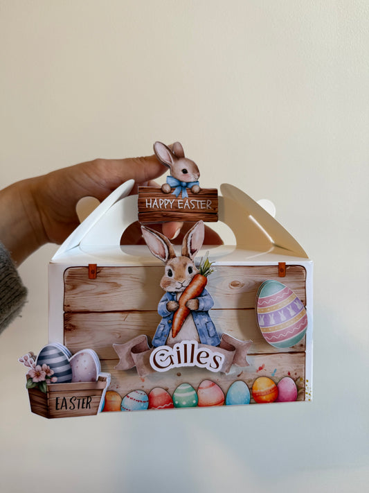 Personalized 3D Easter Gable Box for boys