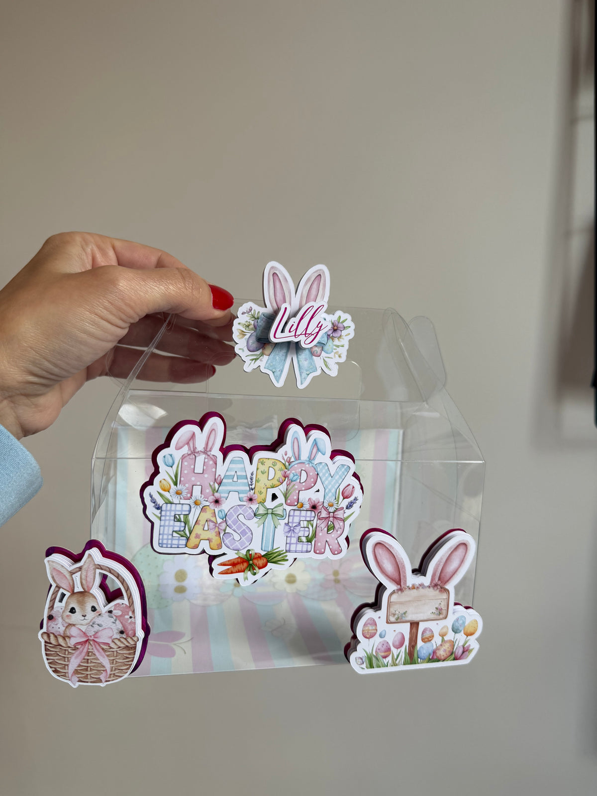 Clear Transparent 3D Gable Box